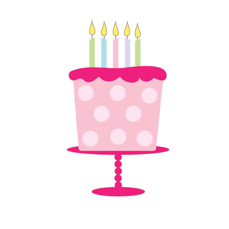 birthday cake clipart pink