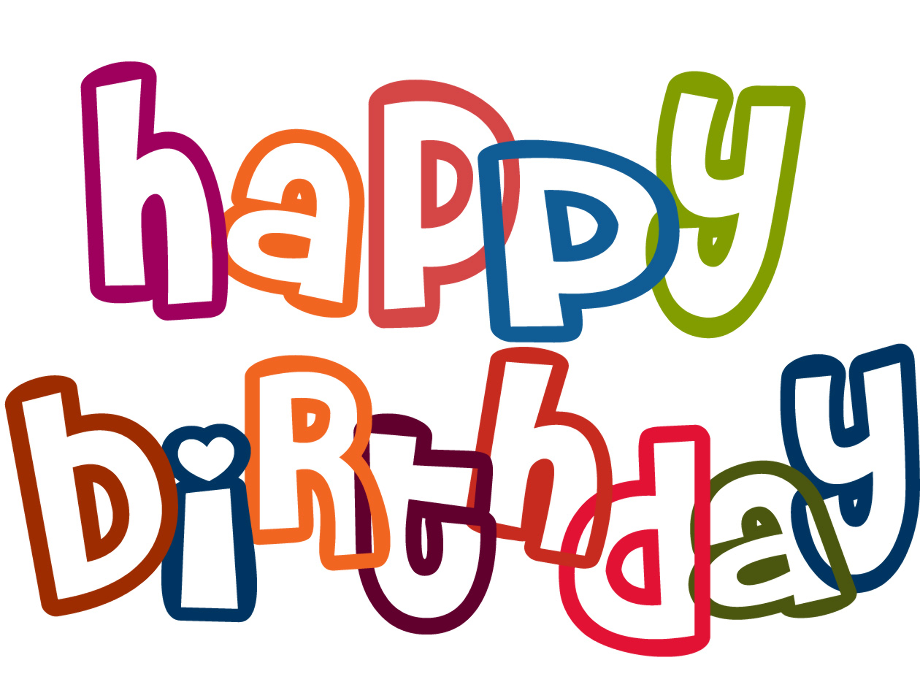 happy birthday clipart lettering
