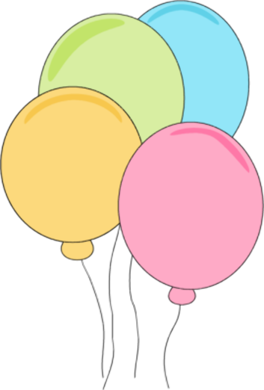 balloon clipart pastel