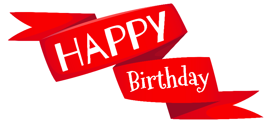 happy birthday clipart red