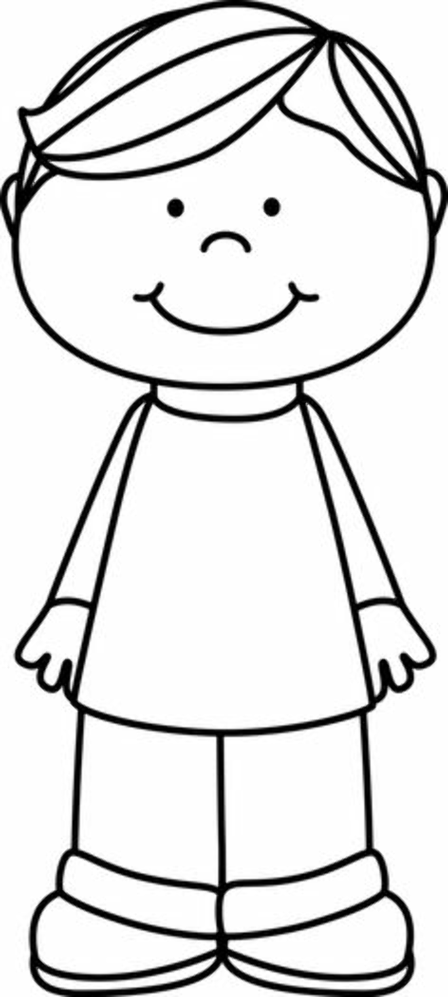 Download High Quality black and white clipart boy Transparent PNG ...