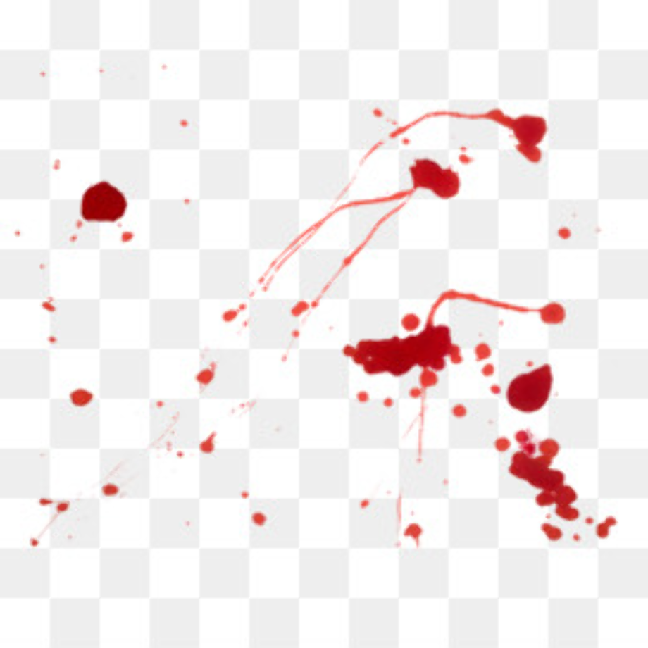 blood splatter transparent corner