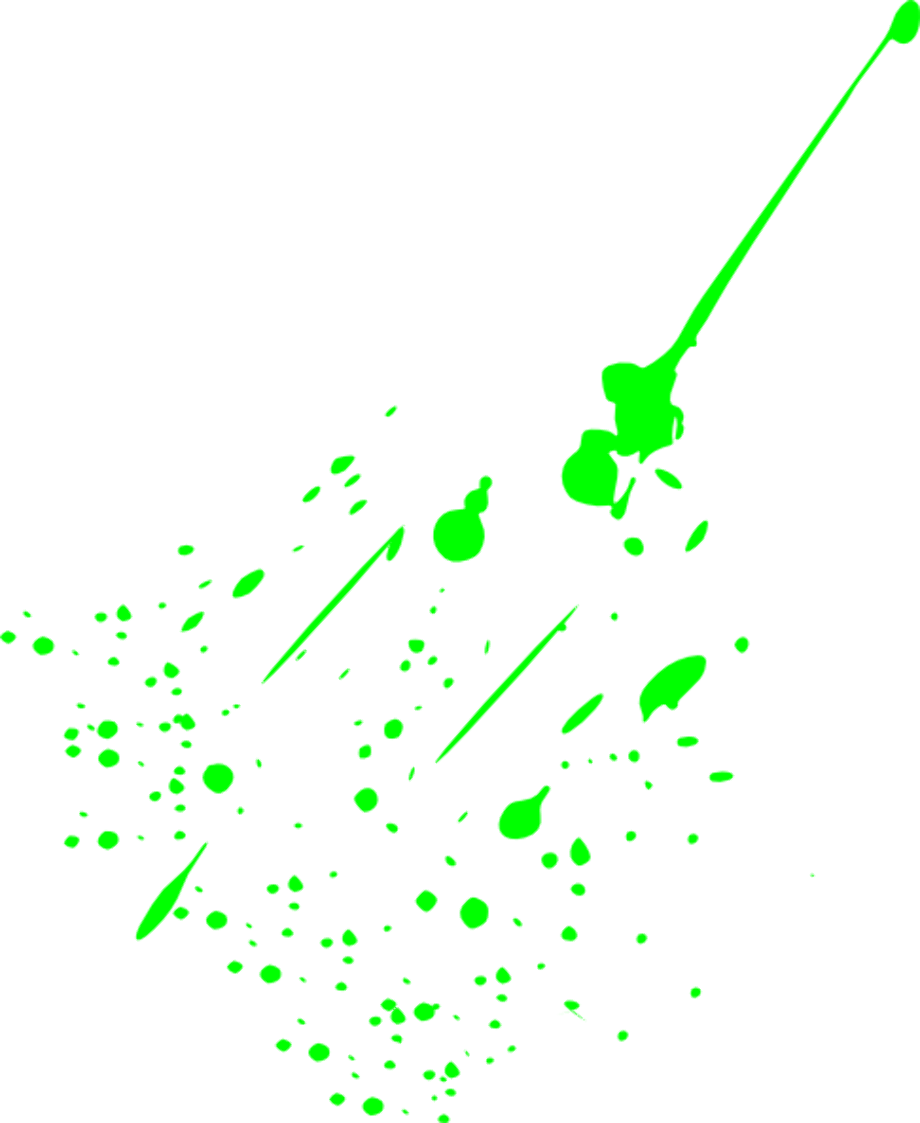 blood splatter transparent green