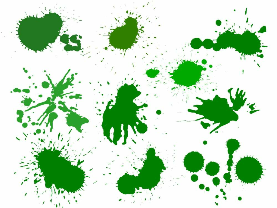 blood splatter transparent green