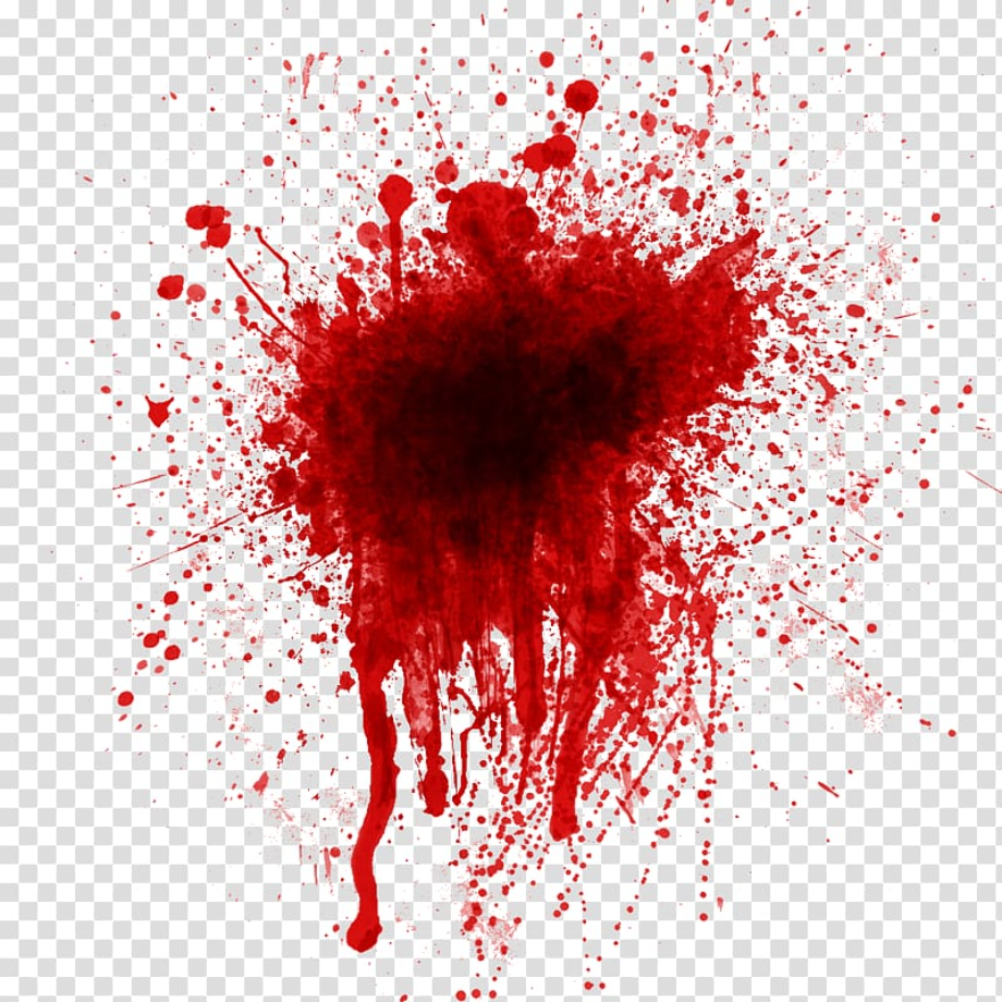 blood splatter transparent red paint