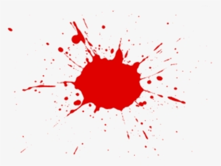 blood splatter transparent red paint