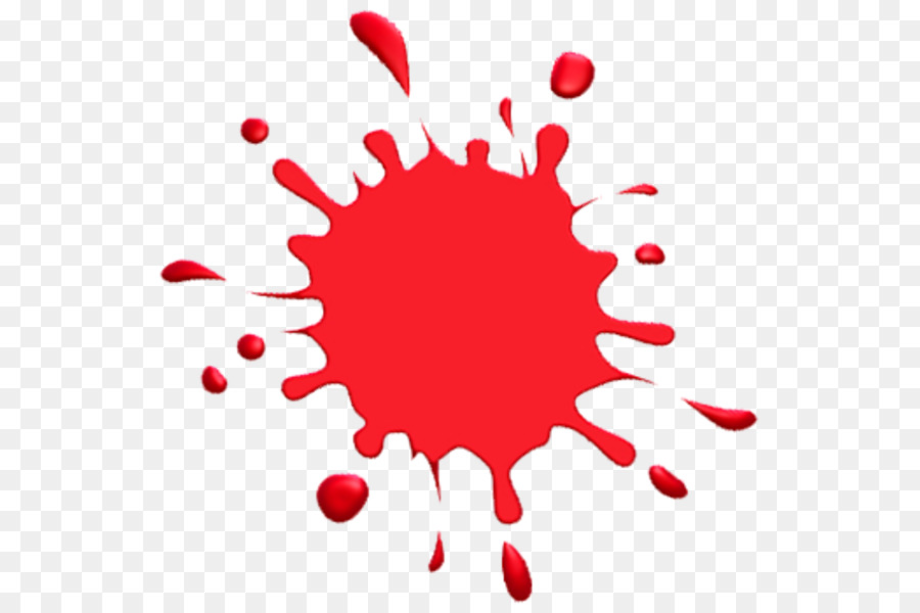 blood splatter transparent red paint