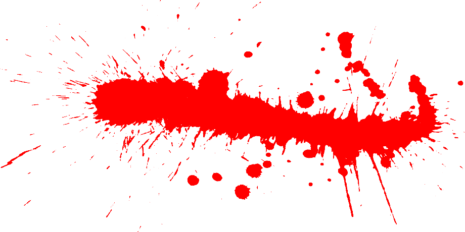 blood splatter transparent red paint