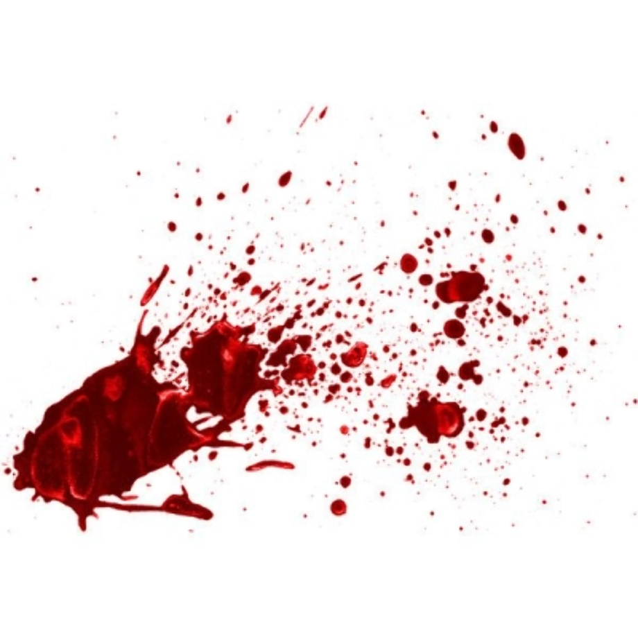 blood splatter transparent smear