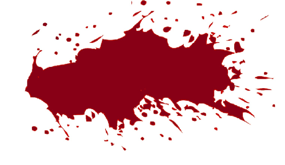 blood splatter transparent smear