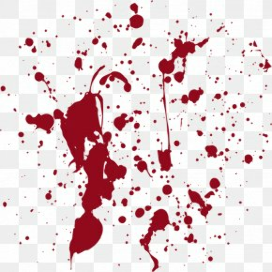 blood splatter transparent square