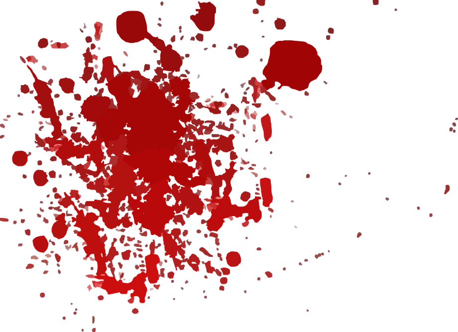 blood splatter transparent square