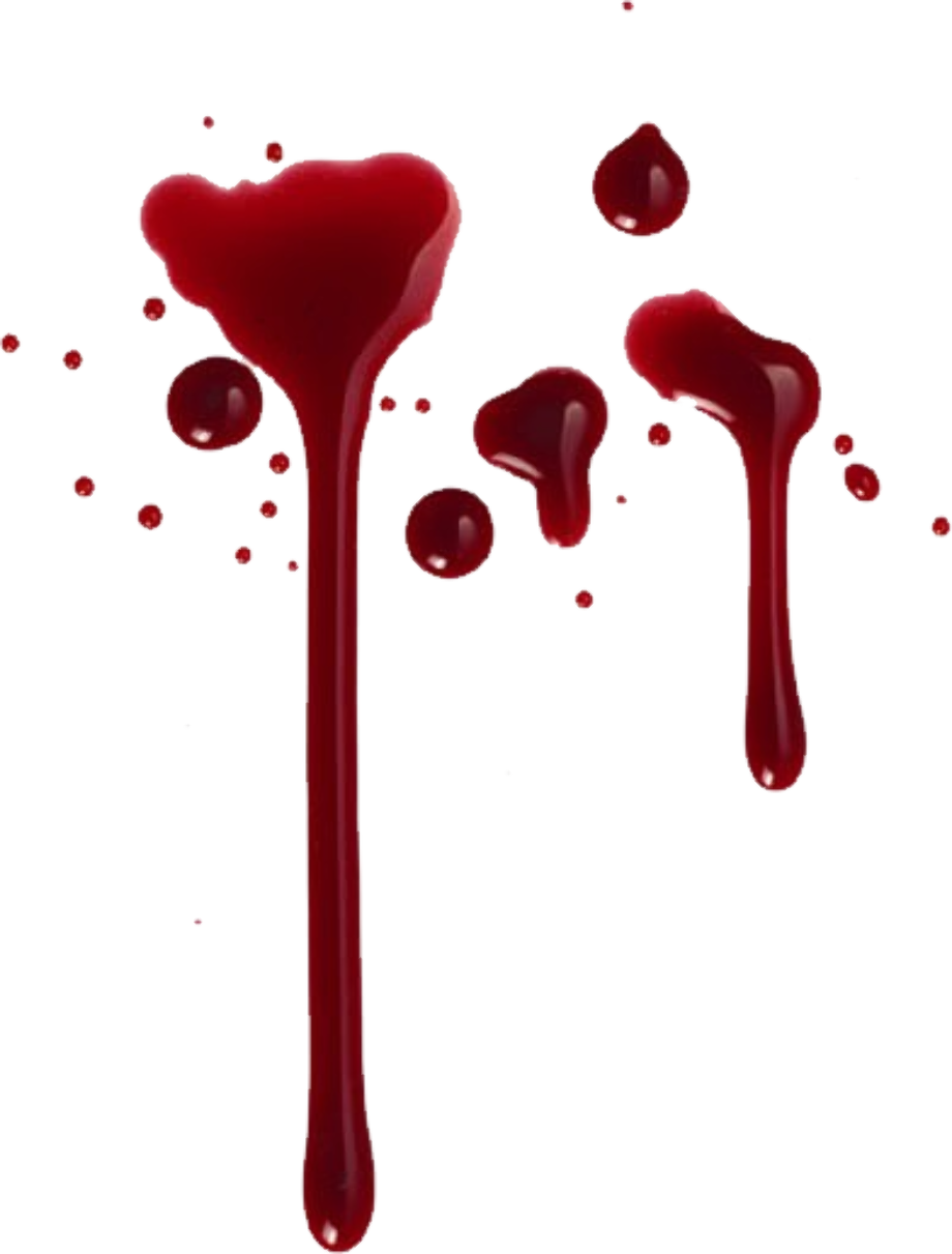 blood splatter transparent stain