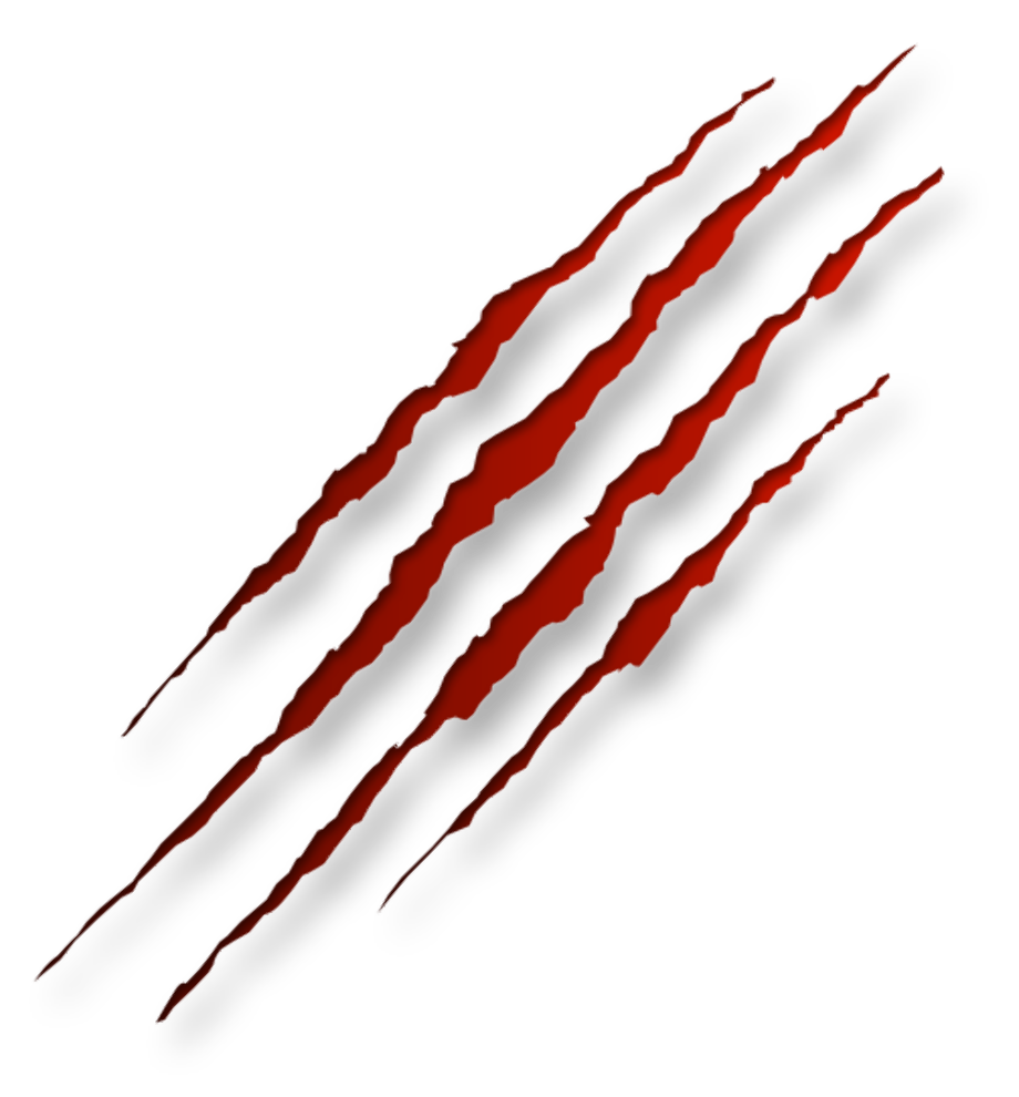 Blood transparent scratch