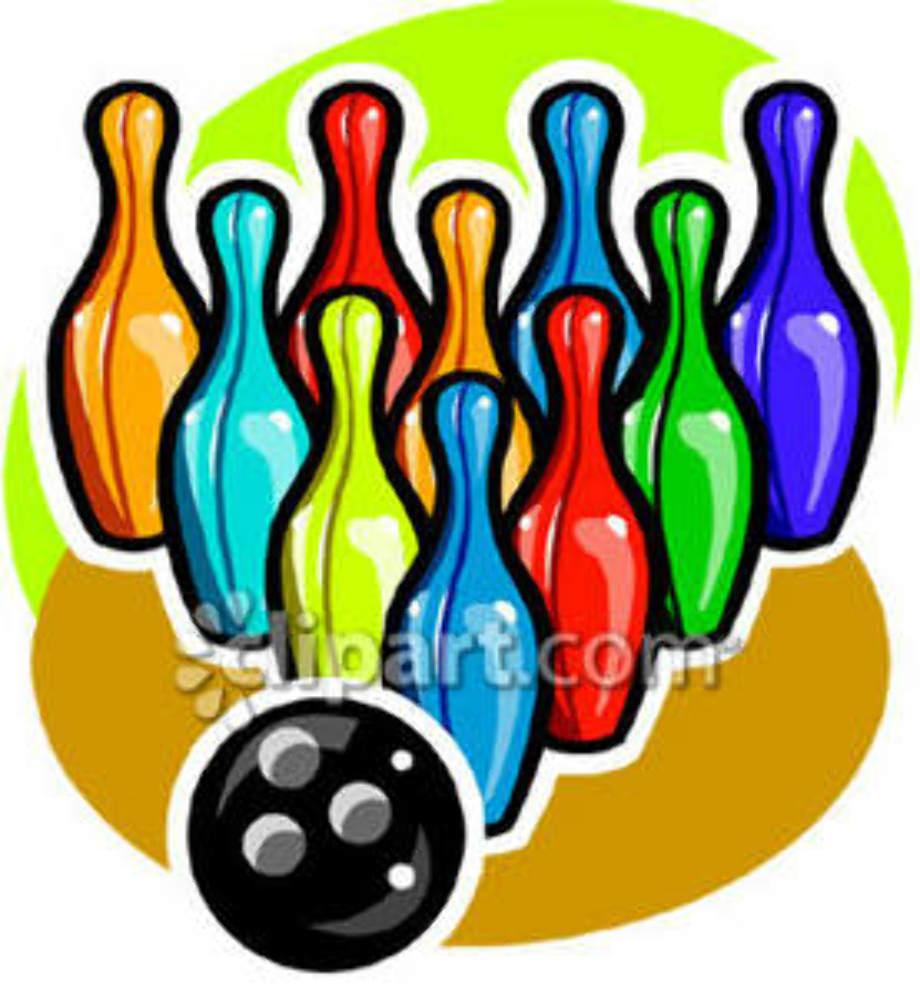 bowling clipart colorful