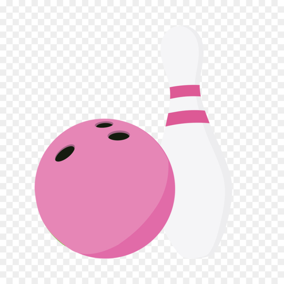 bowling clipart pink