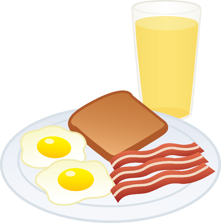 bacon clipart plate