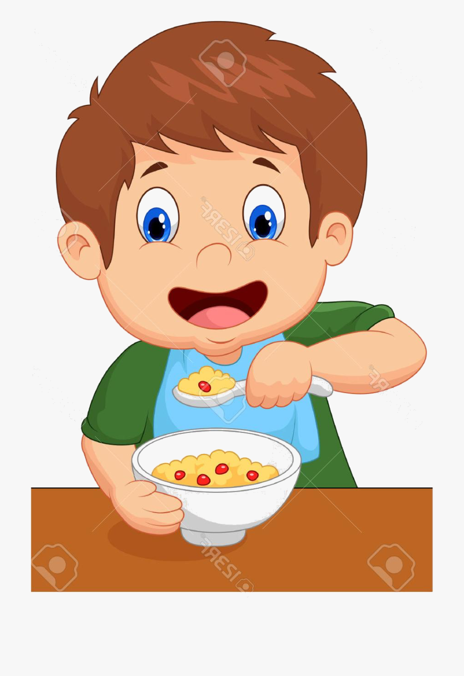 eating clipart boy