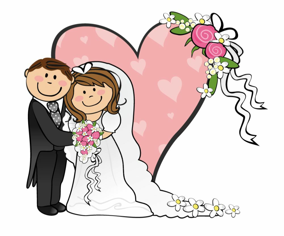 Bride and groom animated
