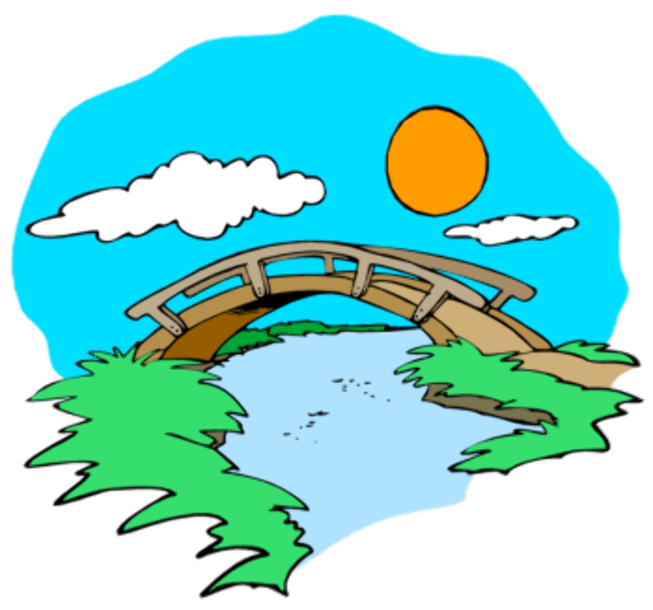 river clipart bridge