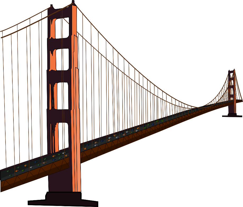 bridge clipart golden gate