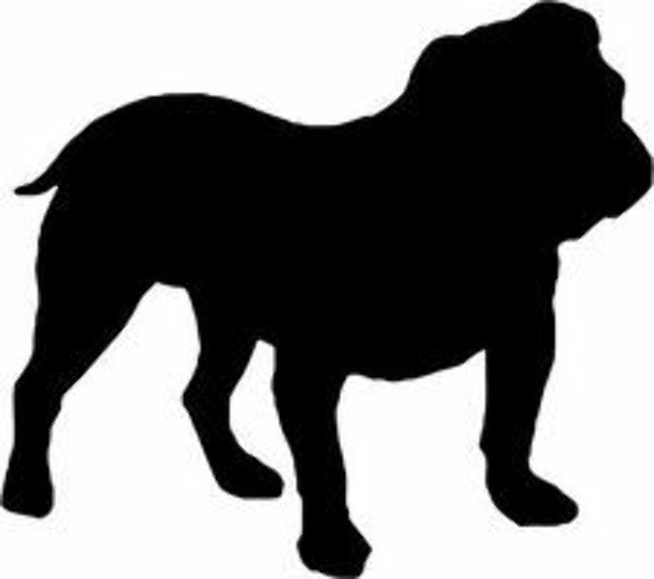 bulldog clipart silhouette