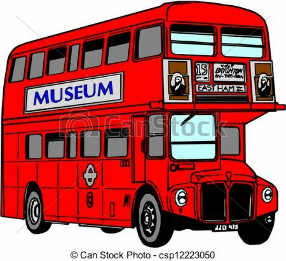 bus clipart red
