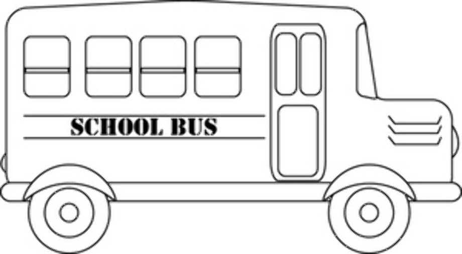 school bus clipart black and white