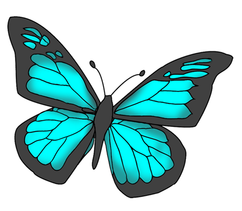 butterfly clip art blue