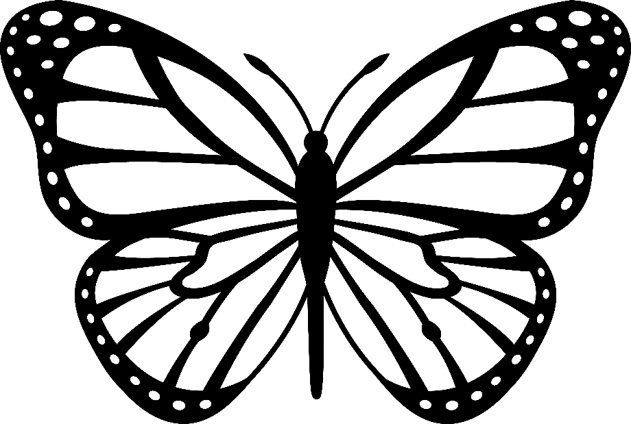 butterfly clip art black
