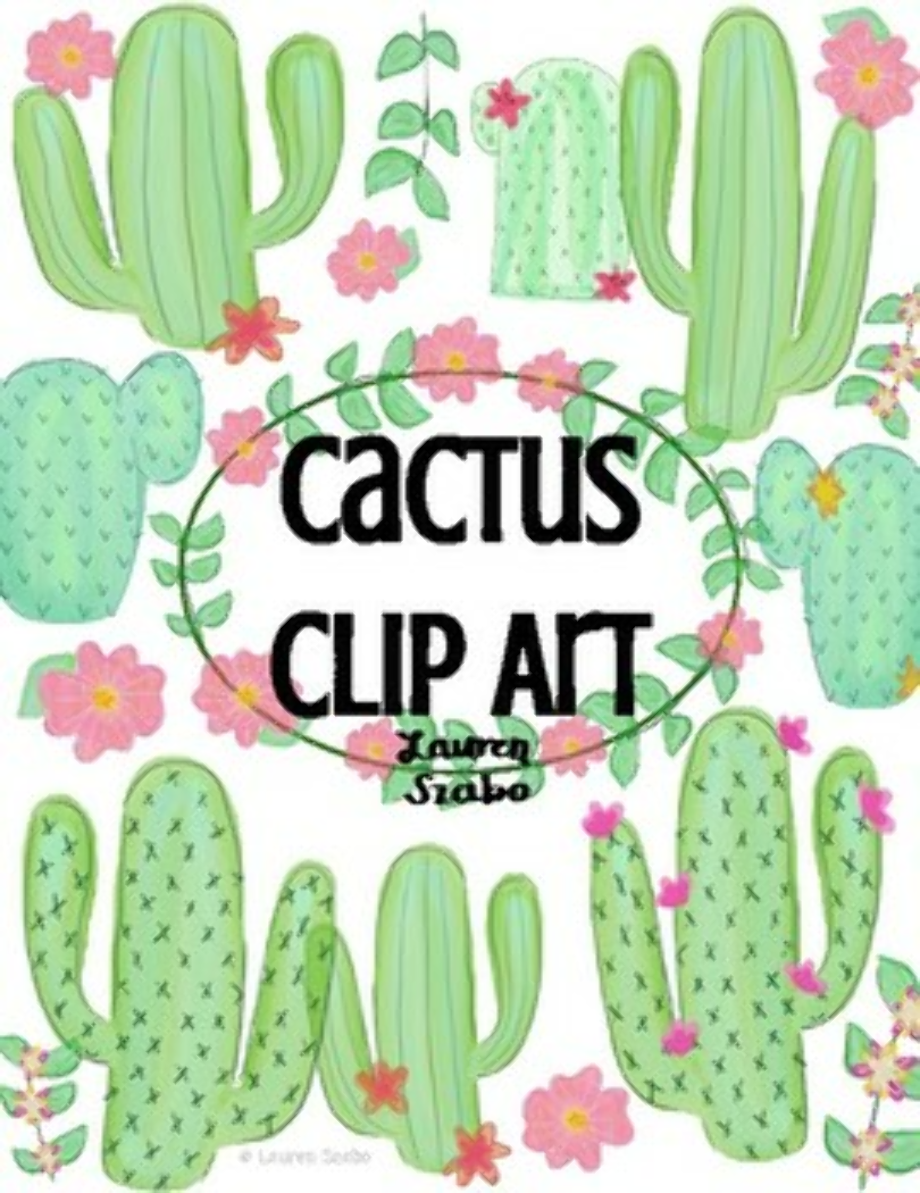 cactus clip art watercolor
