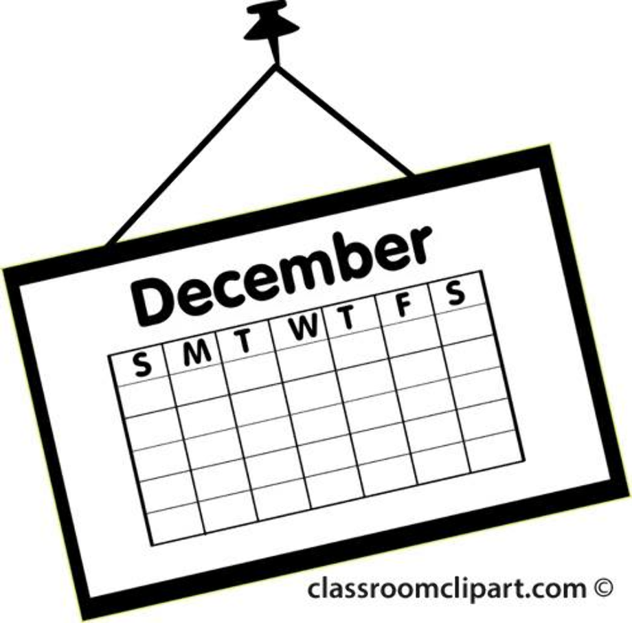 december clip art calendar