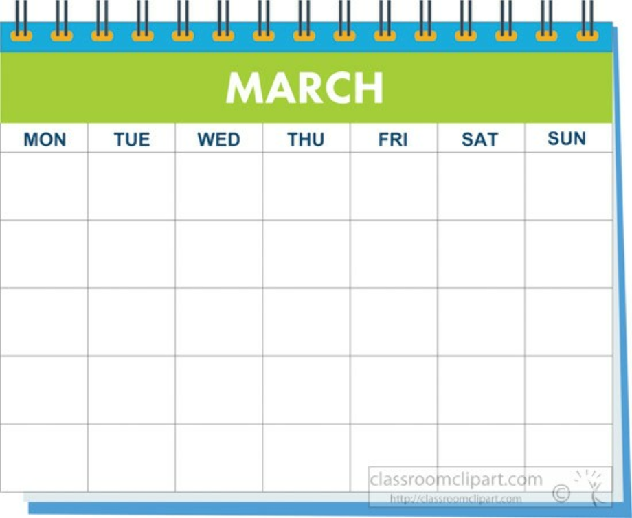 Download High Quality Calendar Clipart March Transparent PNG Images 