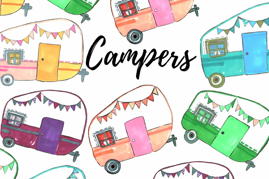 camping clipart camper