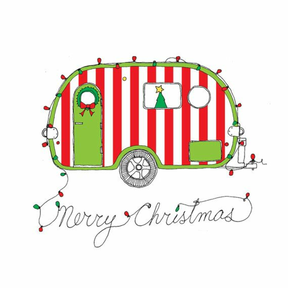 camper clipart christmas