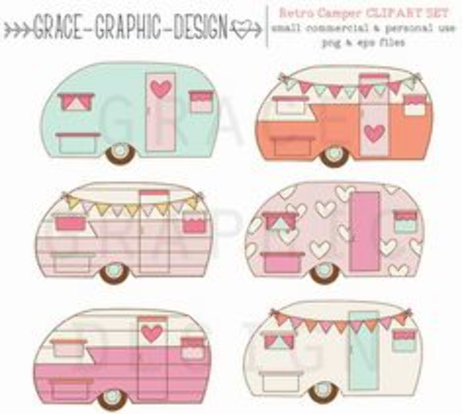 camper clipart girly