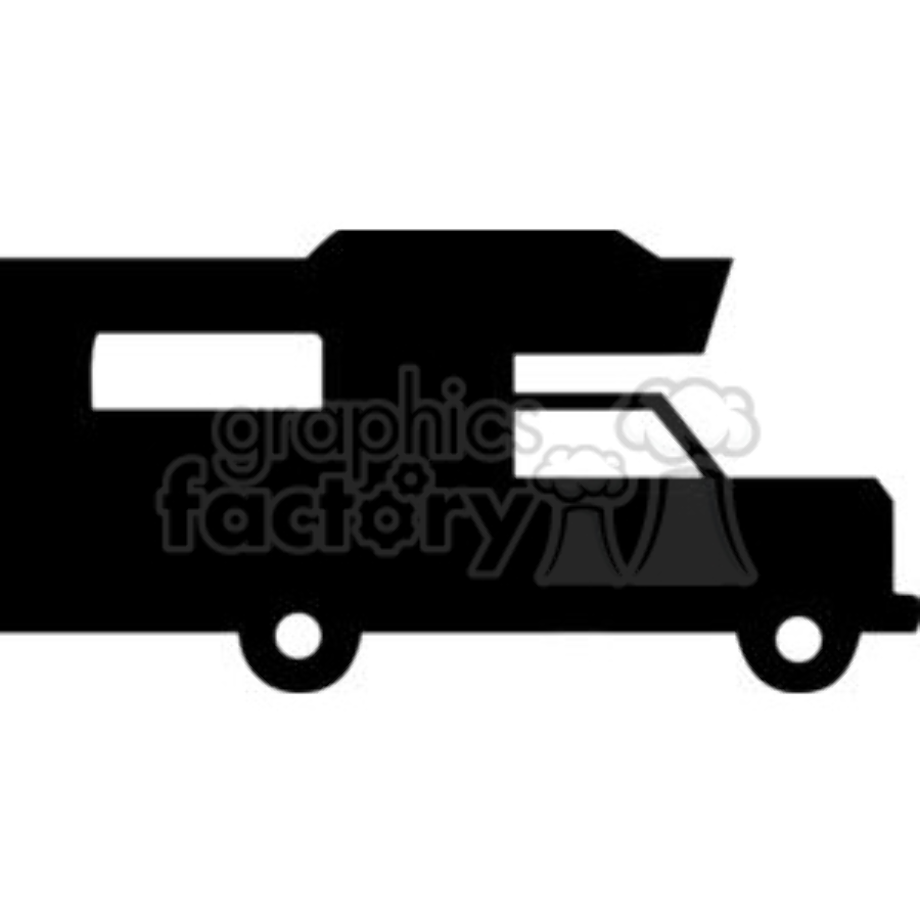 camper clipart silhouette