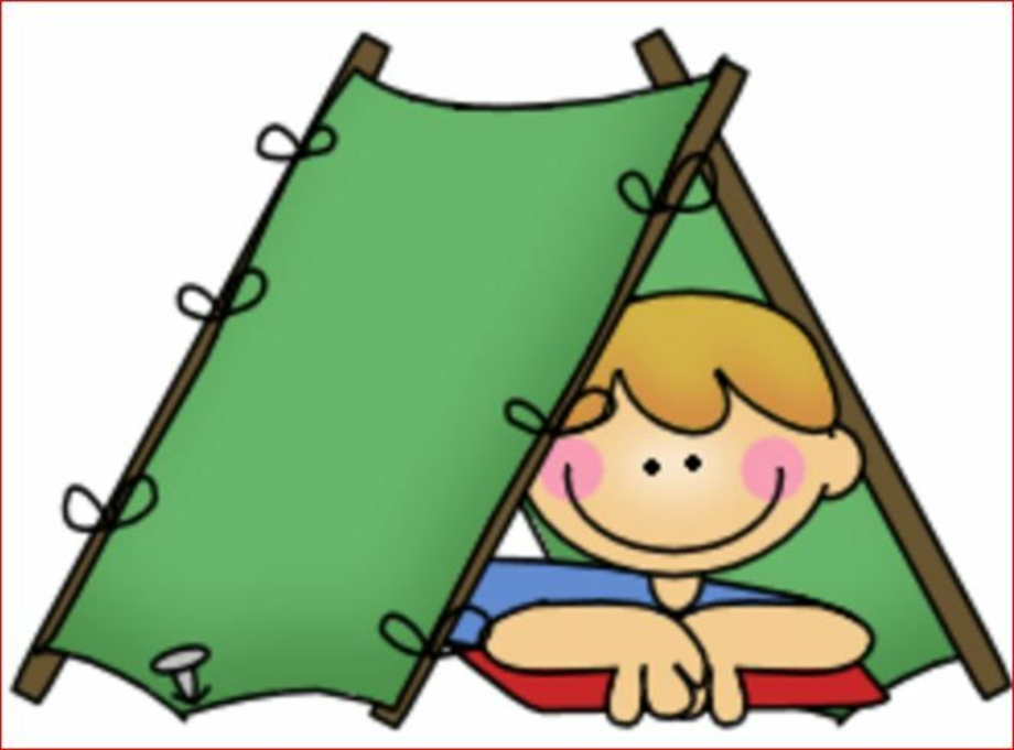 camping clipart boy