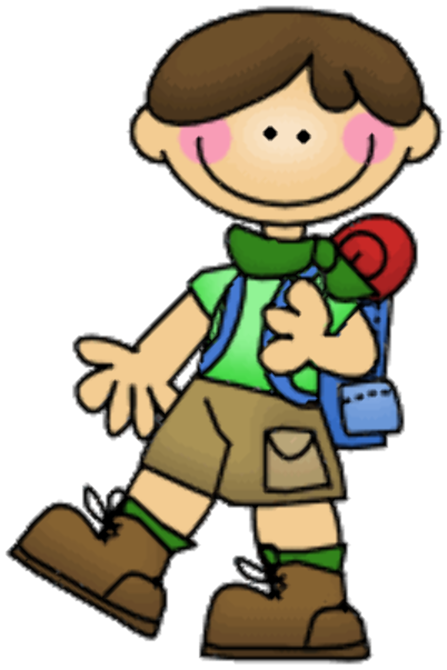 camping clipart boy