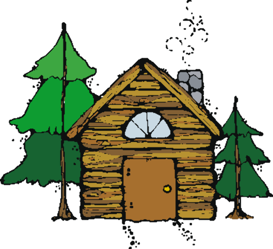 camping clipart cabin