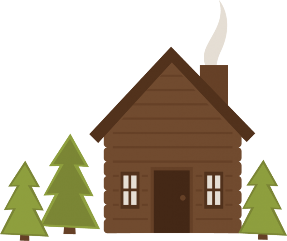 camping clipart cabin