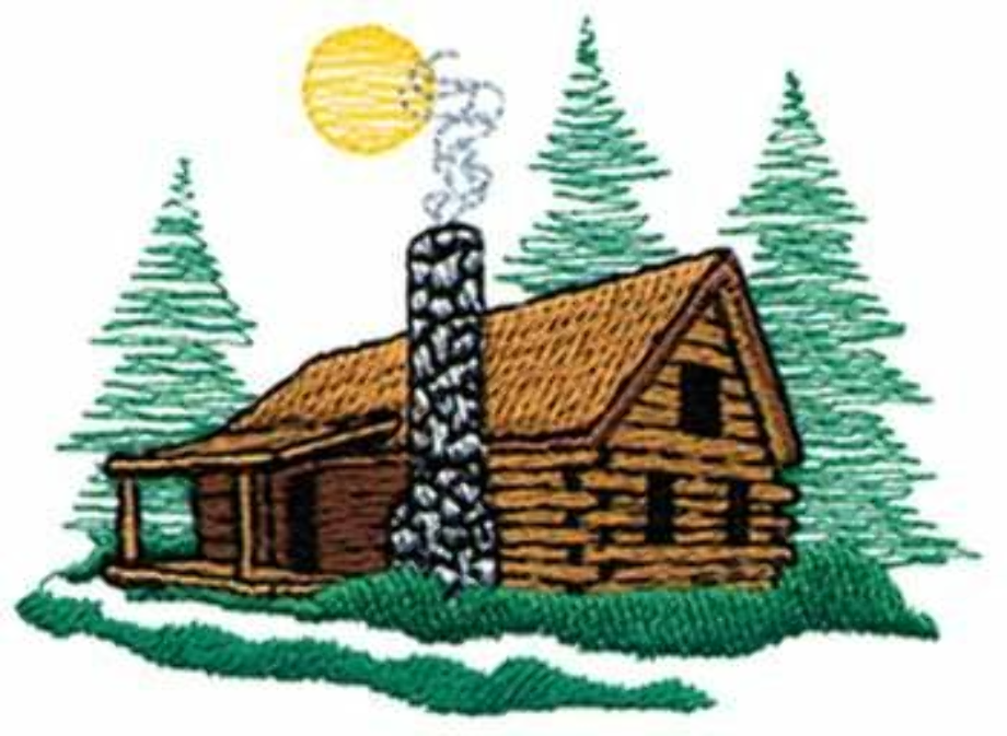 camping clipart cabin