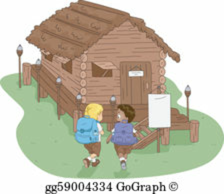 camping clipart cabin