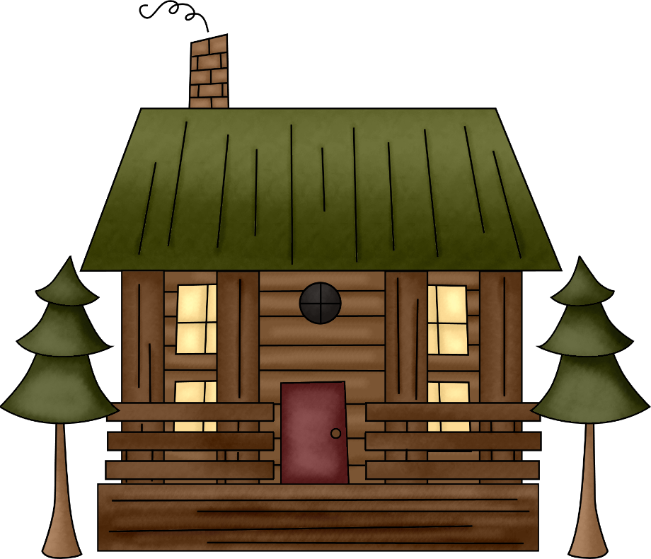 camping clipart cabin