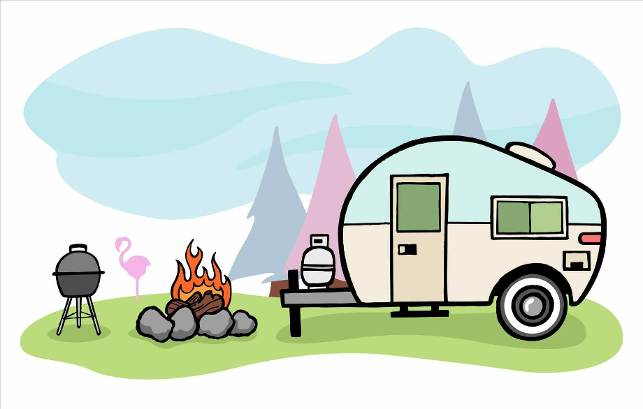 camping clipart camper