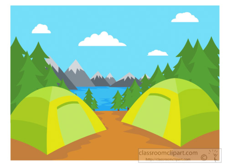 camping clip art scene