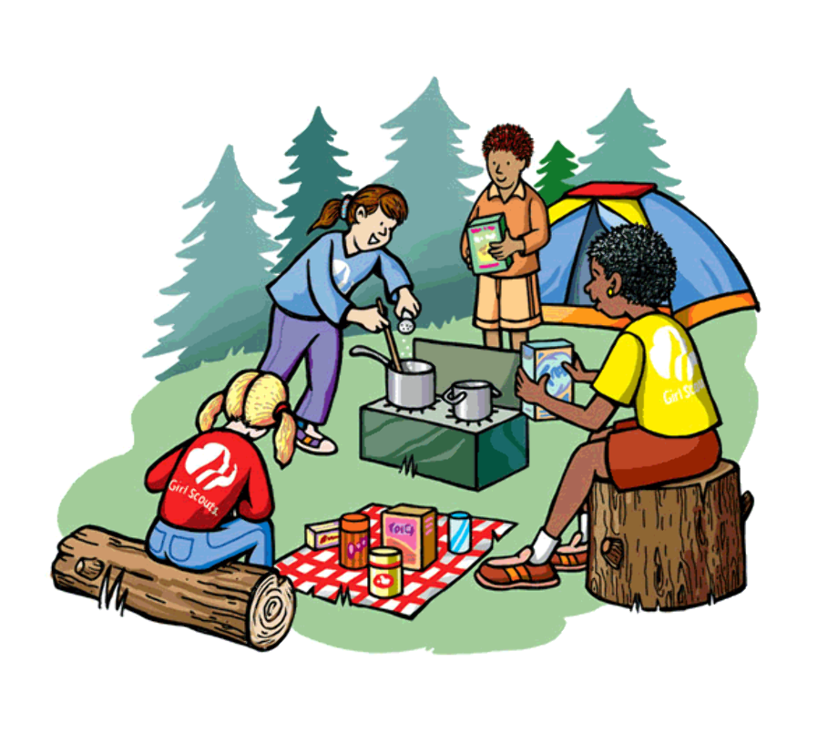 camping clip art family