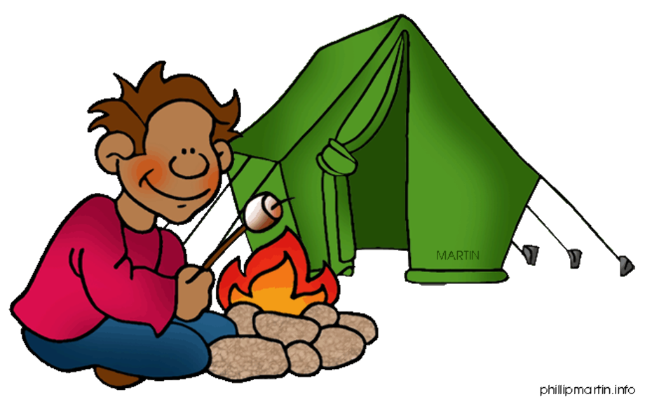 camping clip art cartoon