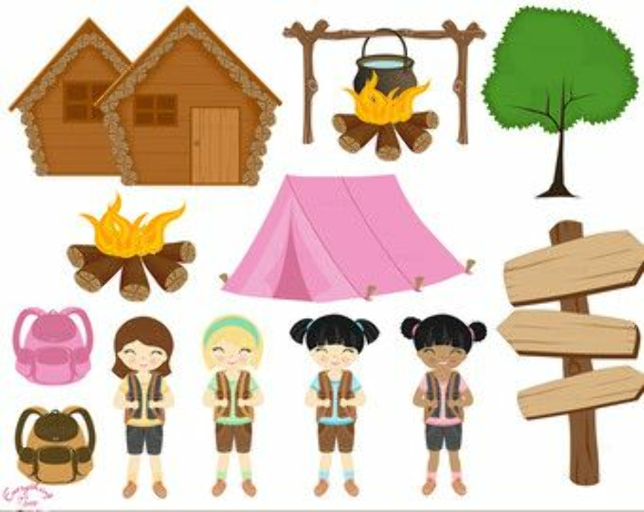 camping clipart cabin