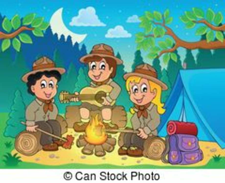 camping clipart scout